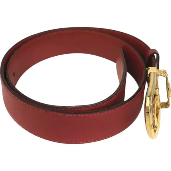 632146BS (S1) Celine Belt Macadam Red Leather - Picture 4 of 9